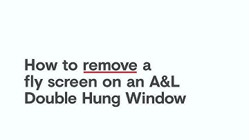 How to remove a fly screen on an A&L Double Hung Window