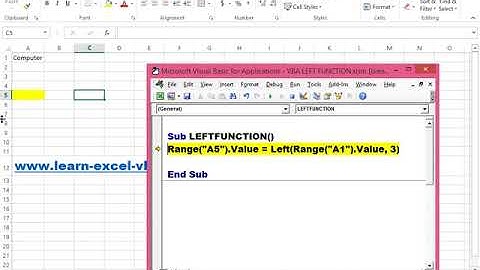 LEFT FUNCTION IN VBA MACRO