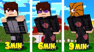 A CADA 3 MINUTOS VIRAMOS UM AKATSUKI MAIS FORTE 𝗡𝗢 MINECRAFT POCKET EDITION !! ‹ Ine ›