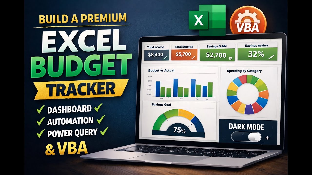 Как создать продаваемый шаблон бюджета в Excel (готовый для Etsy, автоматизированный и динамический)