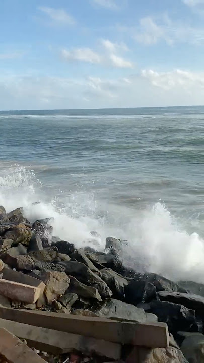 Sea waves in Coastal area - beautiful Sri Lanka