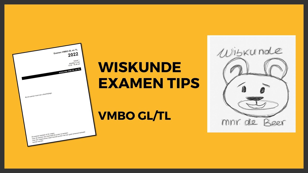 Wiskunde Examen Tips VMBO TL-GL van Meneer de Beer - YouTube