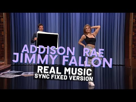 Addison Rae Jimmy Fallon Real Music Edition - The Tonight Show