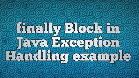 finally Block in Java Exception Handling example