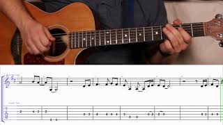 How to Play the Melody to He'll Have to Go by Jim Reeves on Guitar with TAB- Tune Half Step Down