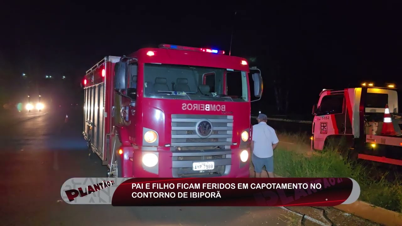 MOTORISTA PERDE O CONTROLE E CAPOTA NO CONTORNO DE IBIPORÃ 