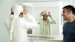 Indian Groom's Getting Ready on Wedding Day | Renaissance Newark Airport Hotel NJ