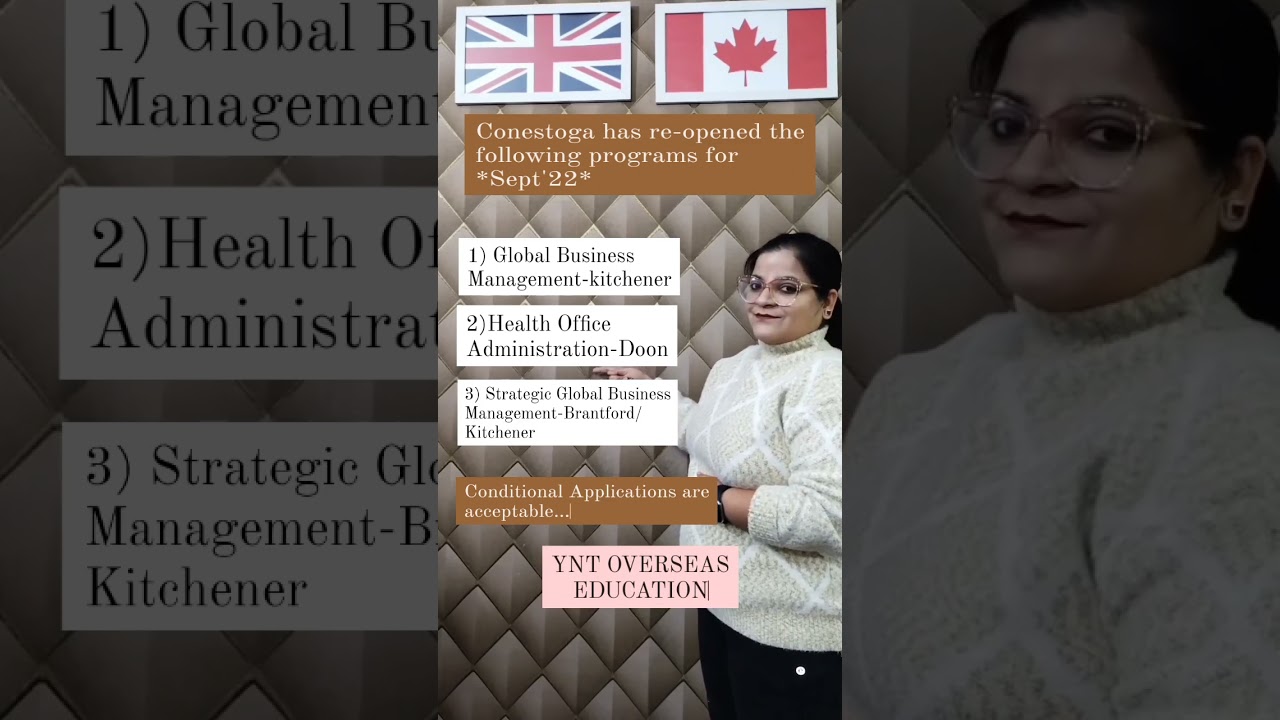 *Conestoga* has reopened the following programs for *Sept'22*  