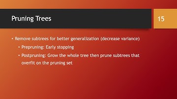 Pruning decision trees