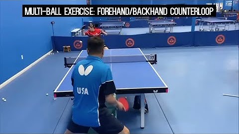 Butterfly Training Tips with Wang Hui   Multi ball Forehand Counterloop