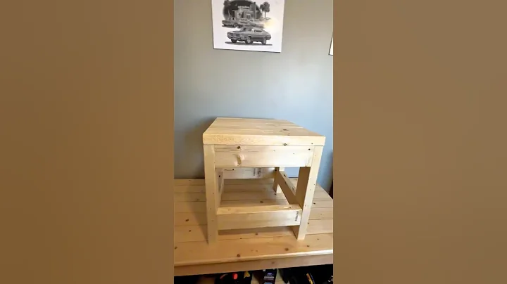 DIY - How To Build A  2x4 Wood Nightstand $20 #howto #wood #nightstand #youtubeshorts #diytip