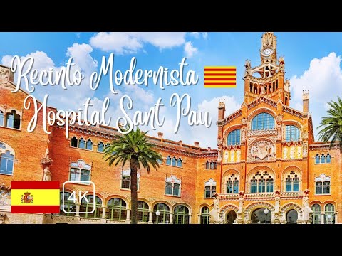 Recinto Modernista Hospital Sant Pau, Barcelona, Cataluña - 2023 (4K)