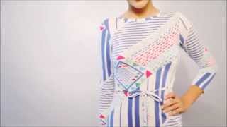 vintage 70s bodycon maxi dress geometric print Much To Explore Geo Print Dress