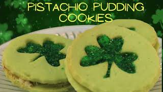 Shamrock Pistachio Pudding Sandwich Cookies