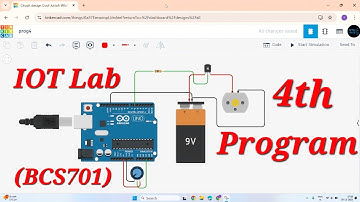 IoT Lab Experiment 4 | DC Motor Control using Arduino | VTU 7th Sem BCS701 | Motor Driver Interface