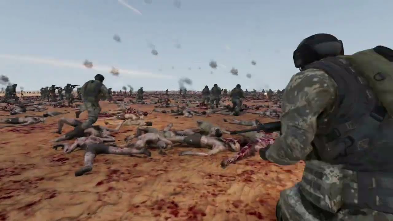 500000 ZOMBIES VS 65000 GUARDS OF WW2 BEACH - UBS2