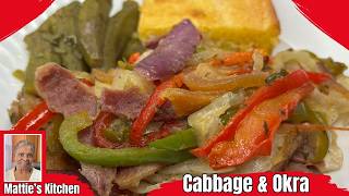 Cabbage and Okra Like Grandma Used to Make/ Southern Style Cabbage Recipe/ Mattie's Kitchen