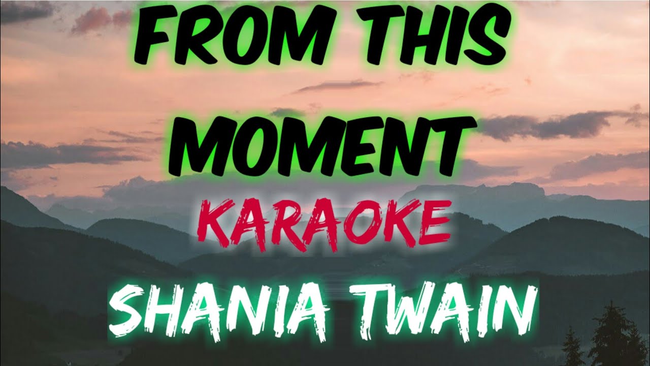 FROM THIS MOMENT SHANIA TWAIN (KARAOKE VERSION) YouTube