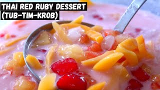 How to make Thai Red Ruby Dessert | Simple Thai Cooking