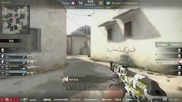 SmithZz 4K into OT - NiP vs Titan on dust2 - ESL ESEA EU Pro League S2 W