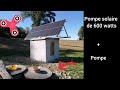 Pompe solaire sur puits existant