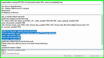 How To install FTP Server Vsftpd on Debian GNULinux 9.1 stretch