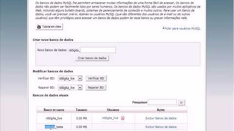 Criando Banco de Dados MySql no Cpanel