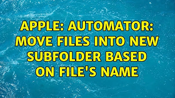 Apple: Automator: Move files into new subfolder based on file