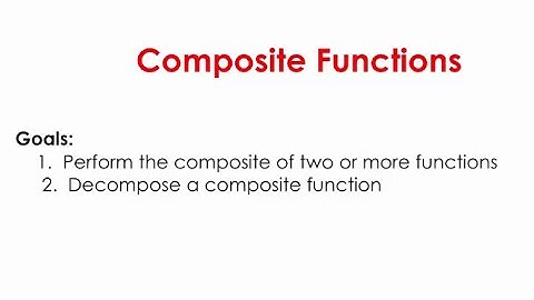 1.3 Composite Functions