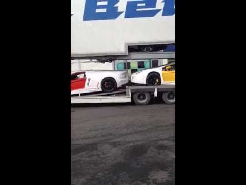 My LAMBORGHINI AVENTADORS arrive at the DEALERSHIP - YouTube