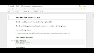 TSF task 1- Prediction using supervised ML GRIPFEB21 @The Sparks Foundation