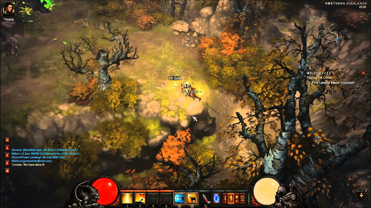 Diablo III (3) Walkthrough part 16 - Leorics courtyard