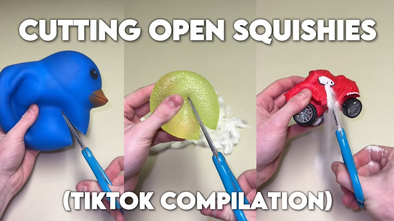 10 minutes of cutting open squishies - tiktok compilation