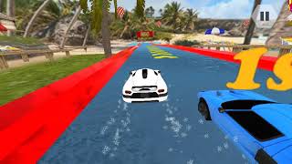 فيديو لعبة سباق سيارات علي الماء Water Slide Cars screenshot 4
