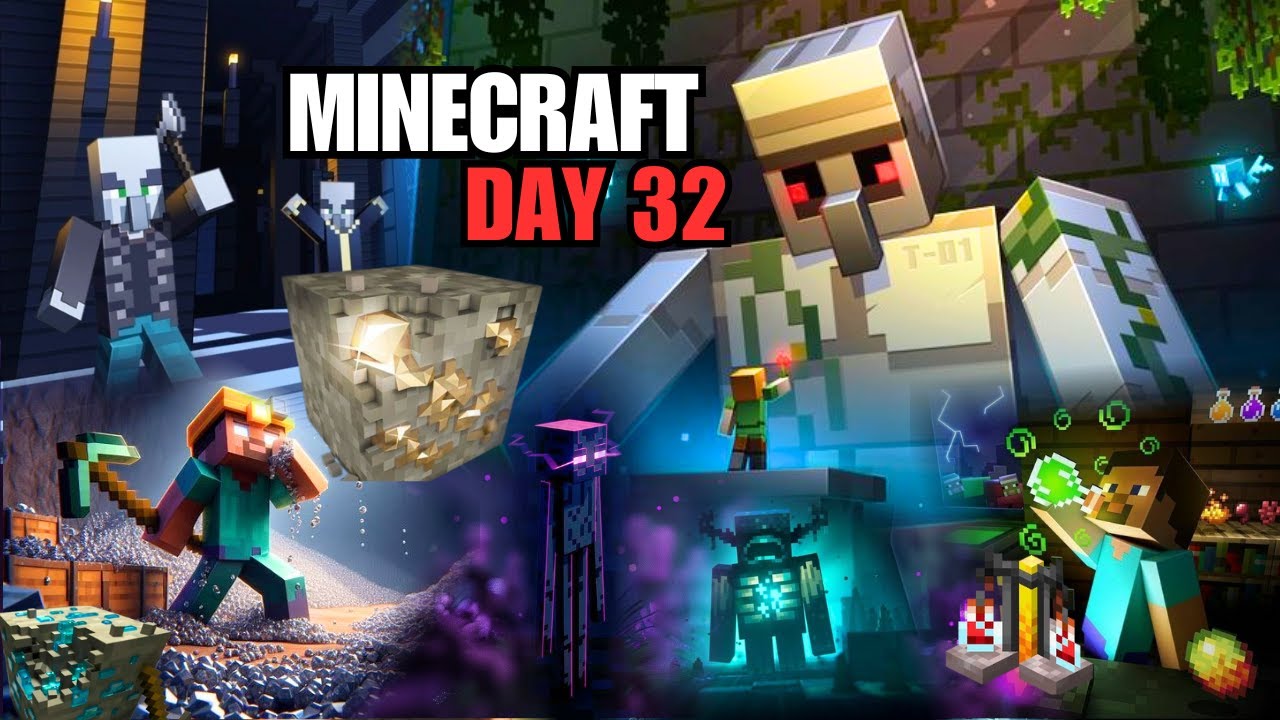 Minecraft Survival Day 32 How to get through End Portals Minecraft Live ...