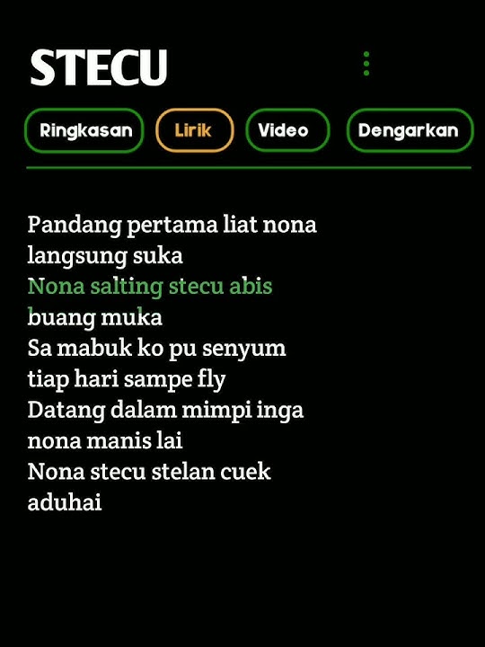 Lirik Lagu 'Stecu'