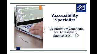 Famous Top 10 Interview Questions for Accessibility Specialist Role to Ace Job Interviews | Part 3 Profile