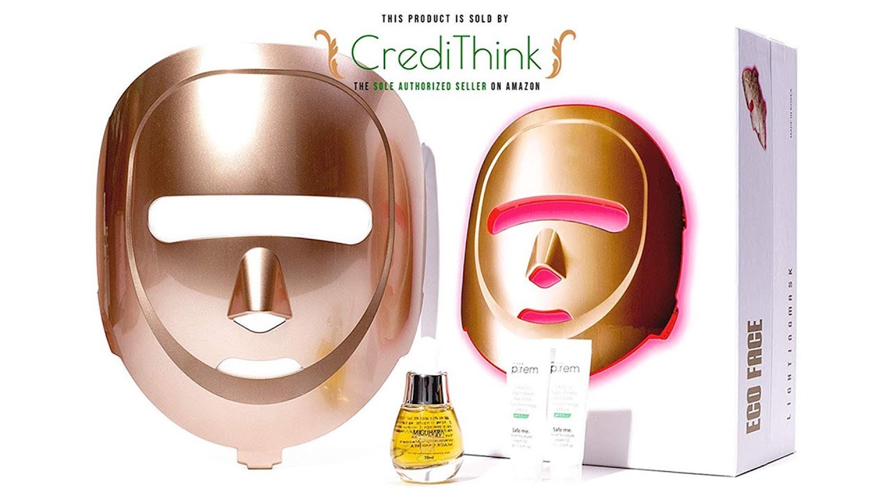 Best led mask therapy ECO FACE Nearinfrared LED Mask for Home Facial LED Therapy with Serum