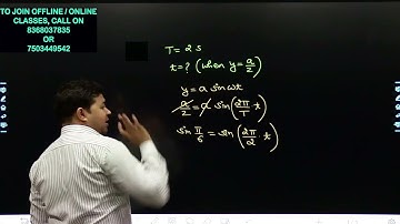 The periodic time of a body executing SHM is 2 s. After how much interval from t = 0, will its displ