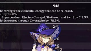 genshin impact lisa elemental mastery build test (electro-charged)