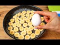 Das berühmte Rezept für einen Kuchen mit 1 Ei in einer Pfanne  Rezept für frischen Bananenkuchen