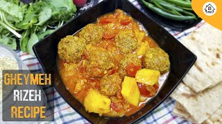 Chickpea Meatballs In Tomato Sauce / Gheymeh Rizeh Nokhodchi / قیمه ریزه نخودچی