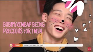 BOBBY/KIMBAP BEING PRECIOUS ASF FOR 7 MIN /TRY NOT TO SMILE