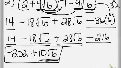 D1 7 3b Multiplying Binomial Radical Expressions Part 1