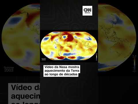 #Shorts - Vídeo divulgado pela Nasa mostra aquecimento da Terra ao longo dos anos