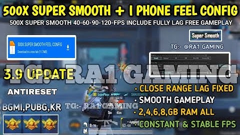 Bgmi lag Fix config 4.0 👑 Super smooth +120fps config 🌟bgmi+pubg+kr- pubg lag fix config