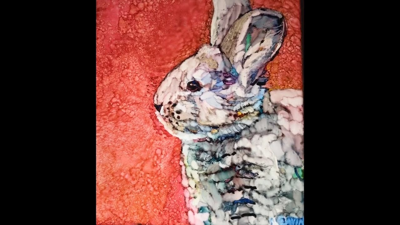 Alcohol ink Painting, Little Rabbit - YouTube