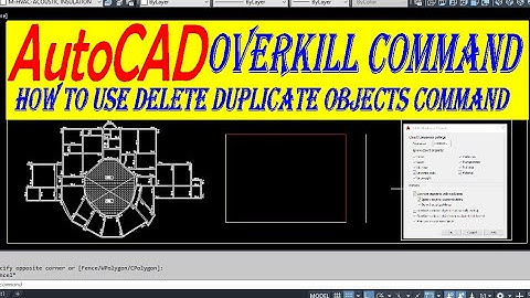 Overkill command||Delete duplicate objects command#autocad #autocadinhindi #autocaddrafting 