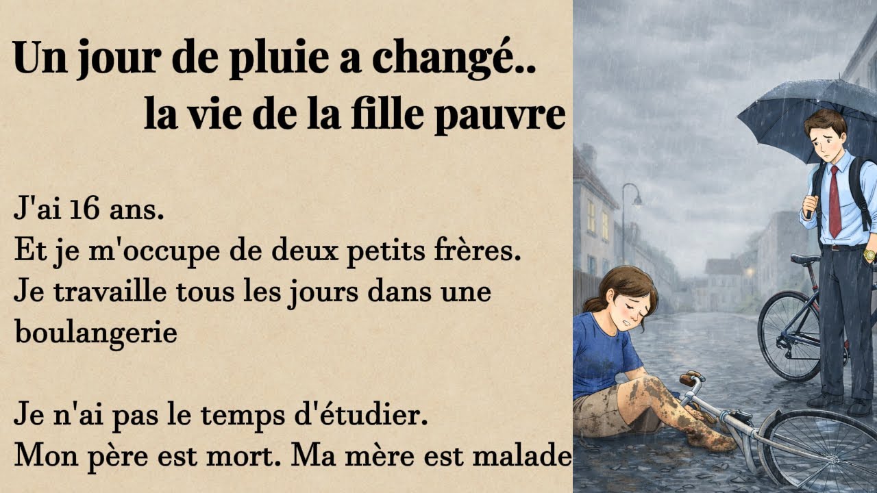 A Rainy Day Changed Two Different Lives | Calm Story to Learn French
