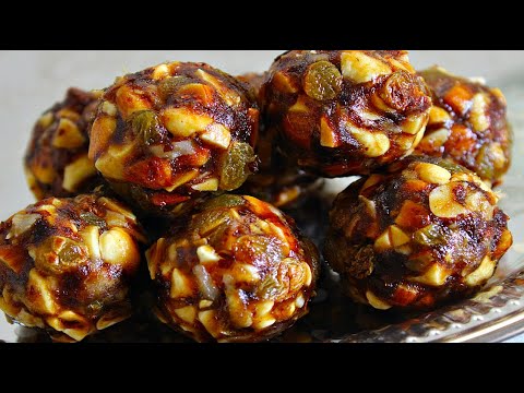 dry-fruits-laddu-recipe-in-telugu-|-healthy-laddu-|-healthy-sugar-free-laddu